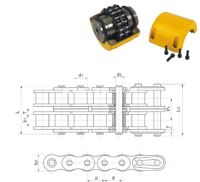 Duplex Roller Driving Chain Coupling 4012 4014 4016