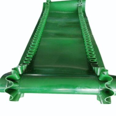 Buy Green 2 Ply Inclined Conveyor Belt with 1200mm Bandwidth for High Angle Transport online manufacture