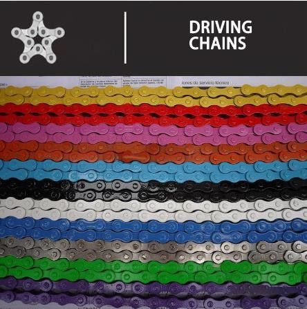 ODM Colourful Bicycle Transmission Drive Chains 4020 2010 ISO9001