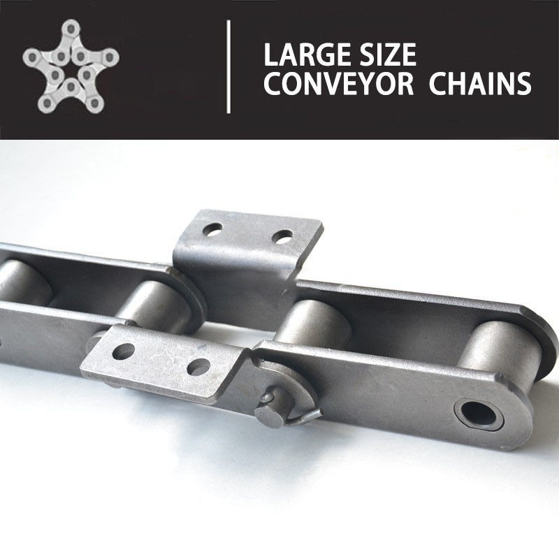 Custom Pitch 100mm Bucket Elevator Conveyor Chain With Attachments