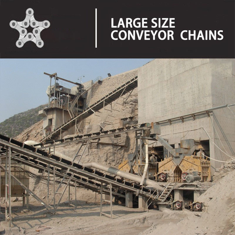 40Cr Welded Plate Bucket Elevator Conveyor Chain Pitch 80mm