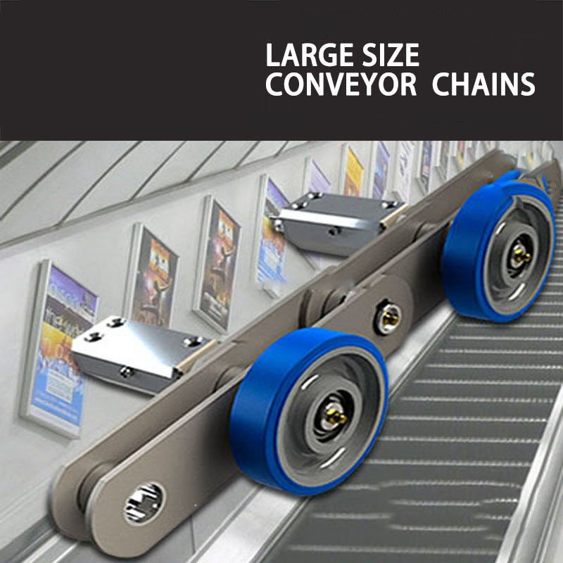 133.33mm Pitch Bucket Elevator Conveyor Chain Nylon Roller Escalator Step Chain