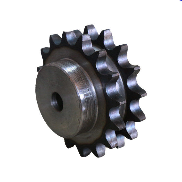 C45 Double Teeth Chain Driven Sprockets Wheel No Keyway Forged Welded Milling