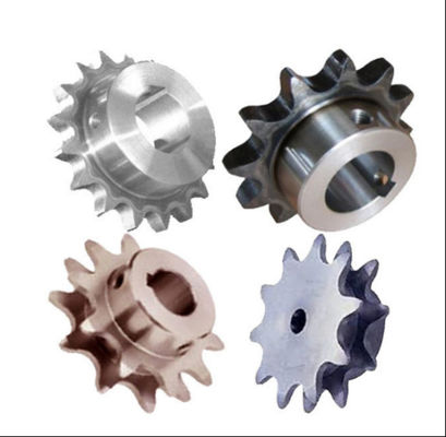 silver Alloy Steel Front Chain Driven Sprockets Heat Treatment