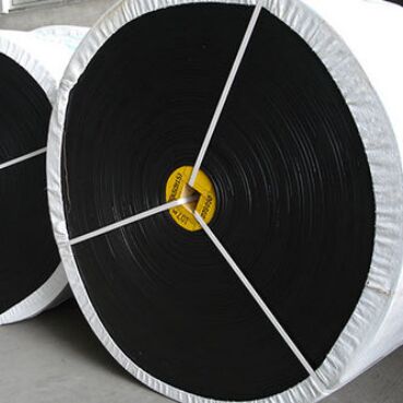 Nylon / Polyester NN Rubber Conveyor Belts 7 Layers Black