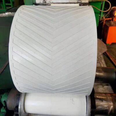 3 Ply Cover Rubber Conveyor Belts White EP500 Nylon Conveyor Belt