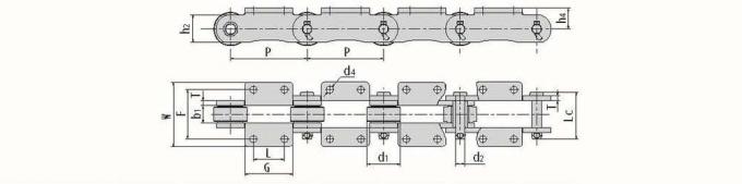 DH PH Heavy Duty Conveyor Chain 152.4mm Pitch Transmission Roller Chain